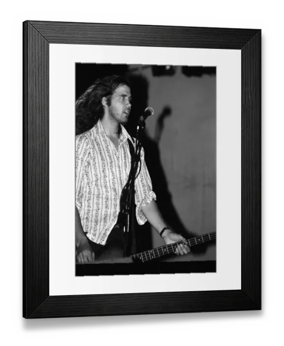 Framed Print : Krist Novoselic, bass guitarist of Seattle-based grunge rock group Nirvana