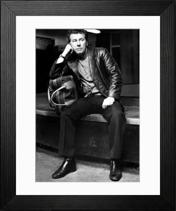 Framed Print : Jimmie Macgregor at Glasgow Airport. He was due to fly to London but was stranded Framed Print : Jimmie Macgregor at Glasgow Airport. He was due to fly to London but was stranded