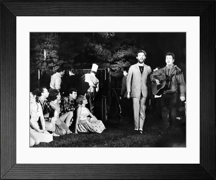 Framed Print : During filming of the BBC White Heather Club programme. The scene is a barbecue in Framed Print : During filming of the BBC White Heather Club programme. The scene is a barbecue in