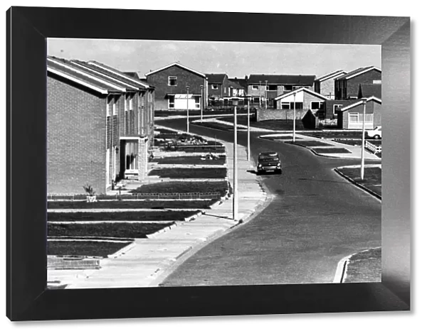 Street scene in Cramlington New Town. 31st March 1973