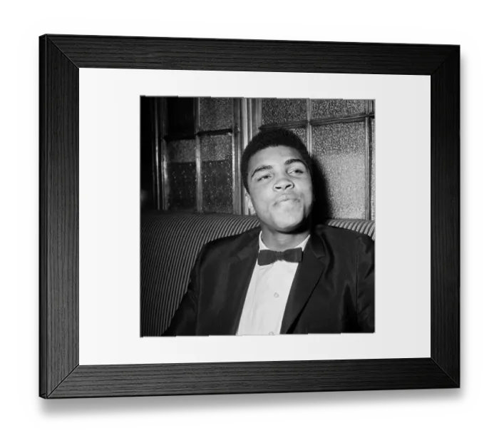 Framed Print : Cassius Clay - Muhammad Ali. World Heavyweight Champion after his victory over Framed Print : Cassius Clay - Muhammad Ali. World Heavyweight Champion after his victory over