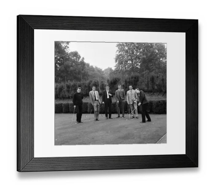 Framed Print : England team training session at Roehampton. Nobby Stiles plays a shot