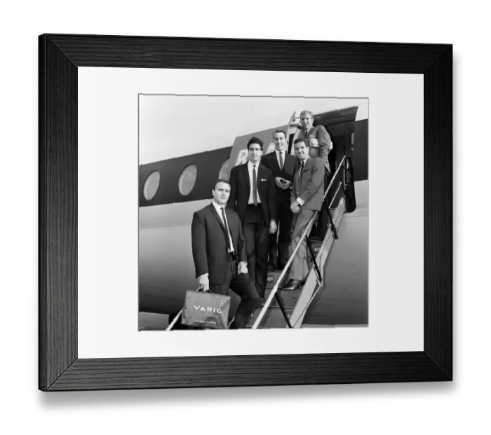 Framed Print : England team board their plane at Heathrow as they take a flight to Ireland for their
