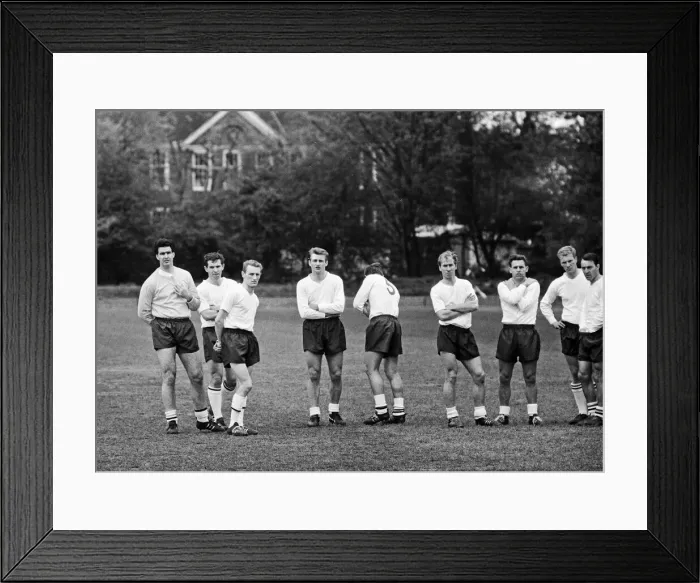 Framed Print : England team training session at Roehampton led by manager Alf Ramsey. 4th May 1964