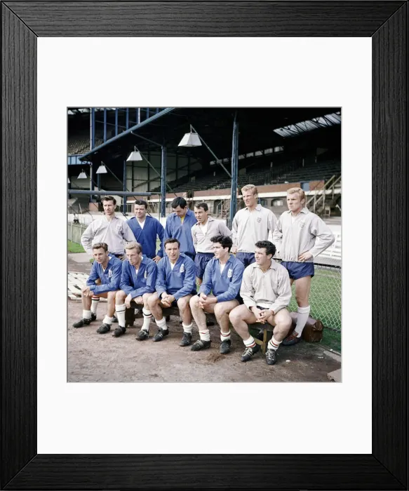Framed Print : England training session under manager Alf Ramsey. May 1963 Framed Print : England training session under manager Alf Ramsey. May 1963