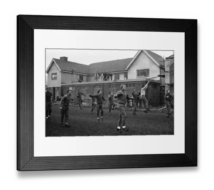 Framed Print : England team training session at Bellefield, Liverpool. January 1966 Framed Print : England team training session at Bellefield, Liverpool. January 1966