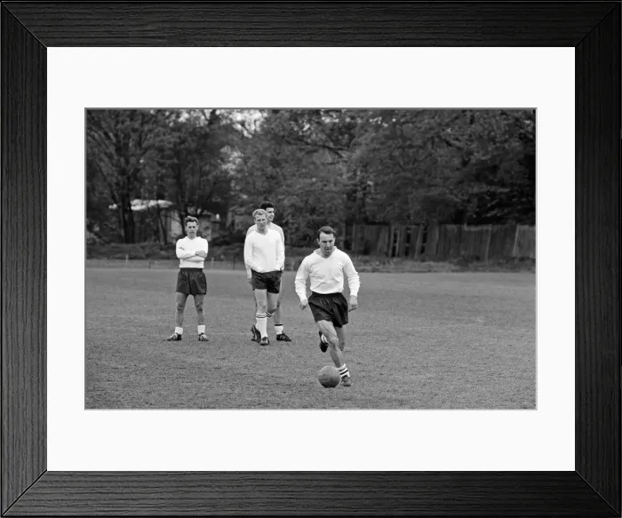 Framed Print : England team training session at Roehampton led by manager Alf Ramsey