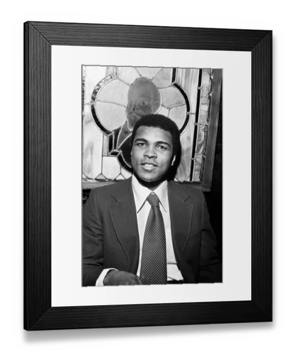 Framed Print : Muhammad Al at a Boxers Party. 18th January 1974
