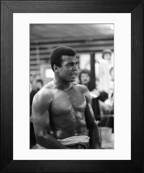 Framed Print : Muhammad Ali training at his camp in Deer Lake Pennsylvania 22nd January 1974 Framed Print : Muhammad Ali training at his camp in Deer Lake Pennsylvania 22nd January 1974