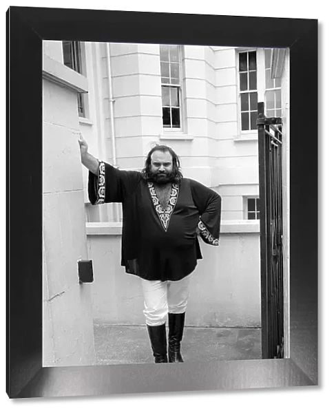 Demis Roussos July 1976 in London wearonf `Short Kaftan and white trousers