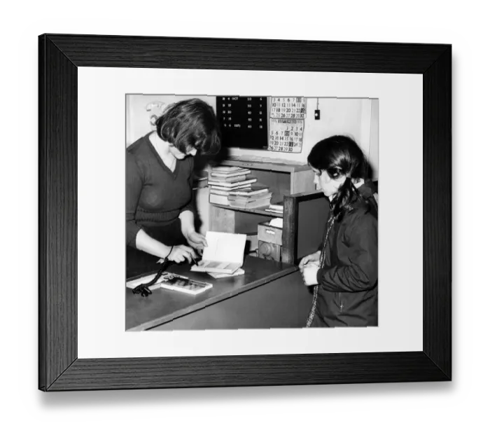 Framed Print : Computer service at Central Library, Coventry. 16th October 1976 Framed Print : Computer service at Central Library, Coventry. 16th October 1976