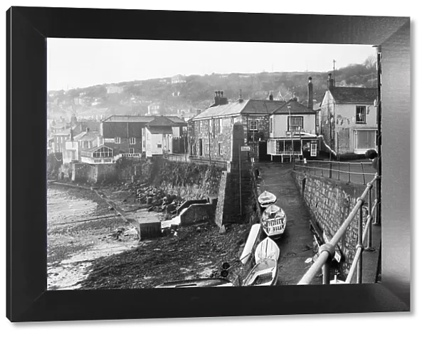 The harbour at Mousehole, Cornwall December 1981