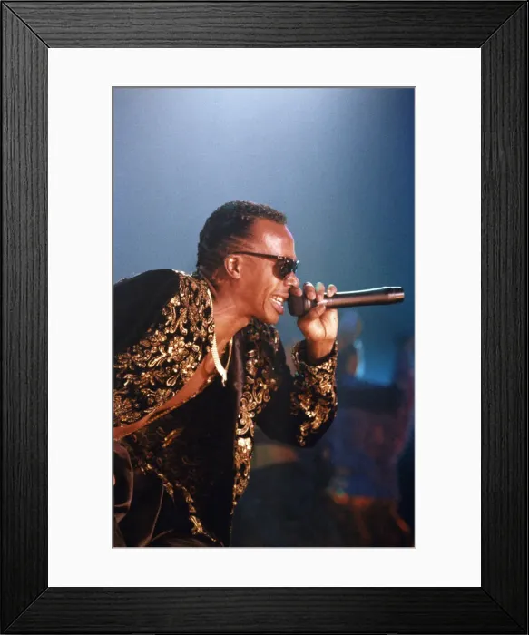 Framed Print : American singer MC Hammer performs in concert at the Whitley Bay Ice Rink, Tyne and Wear Framed Print : American singer MC Hammer performs in concert at the Whitley Bay Ice Rink, Tyne and Wear