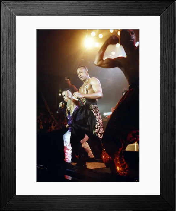 Framed Print : American singer MC Hammer performs in concert at the Whitley Bay Ice Rink, Tyne and Wear