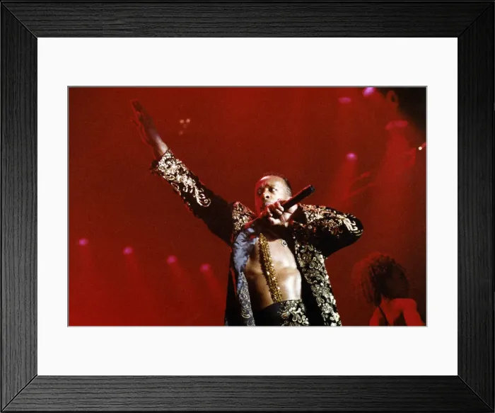 Framed Print : American singer MC Hammer performs in concert at the Whitley Bay Ice Rink, Tyne and Wear