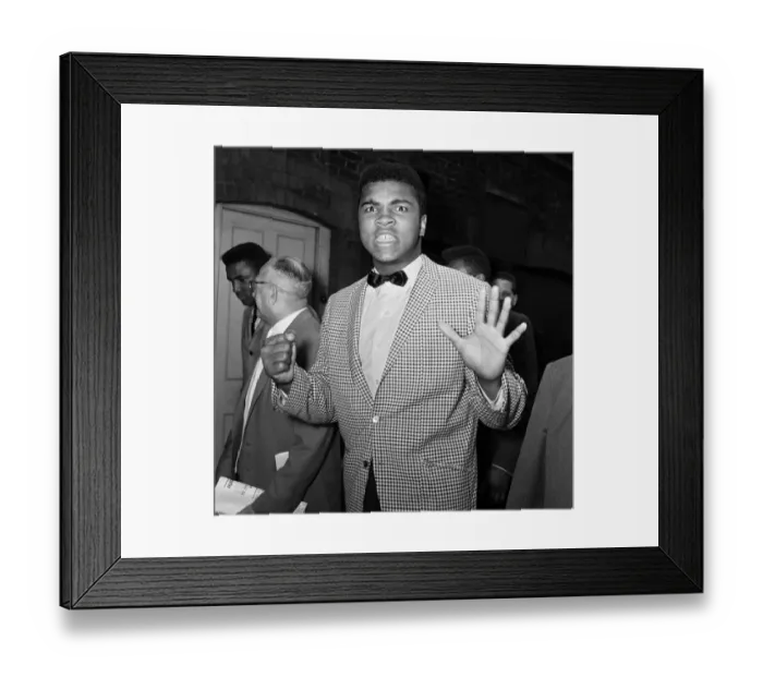Framed Print : Cassius Clay (Muhammad Ali) in Soho on the day of his arrival in London