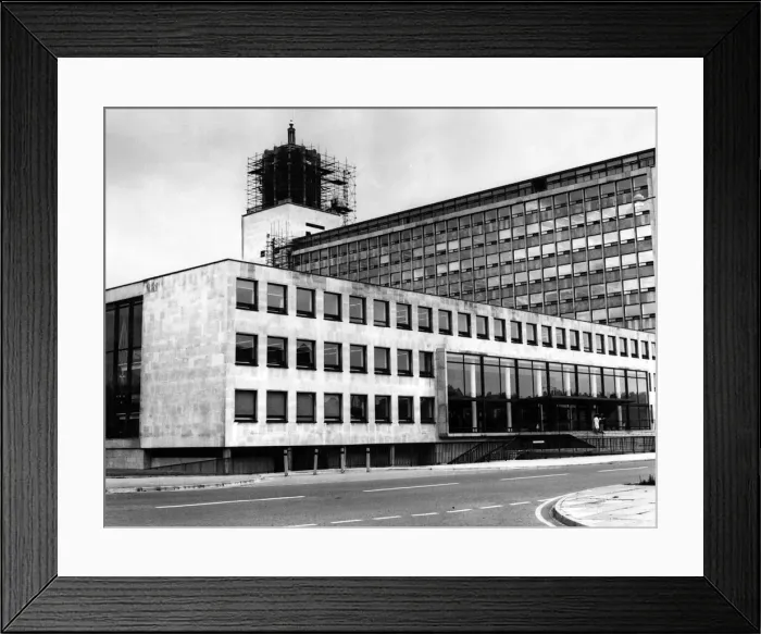 Framed Print : The new Newcastle Civic Centre, showing the vast area of glass. 2nd August 1967 Framed Print : The new Newcastle Civic Centre, showing the vast area of glass. 2nd August 1967