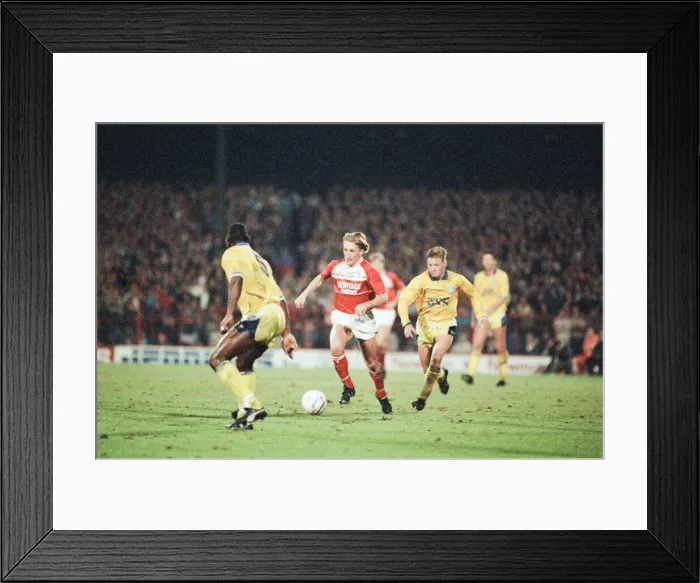 Framed Print : Middlesbrough 0-2 Leeds, Division Two league match at Ayresome Park Framed Print : Middlesbrough 0-2 Leeds, Division Two league match at Ayresome Park