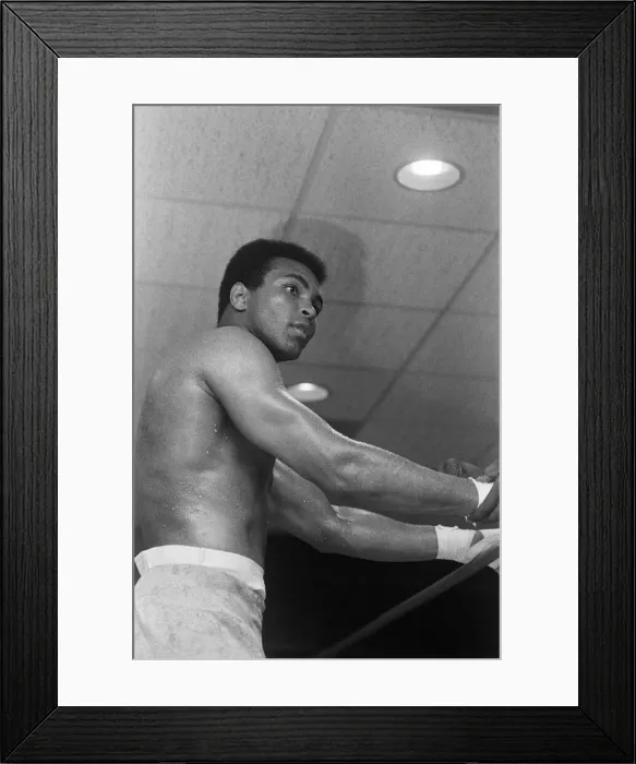 Framed Print : Muhammad Ali in training ahead of his second fight with Ken Norton Framed Print : Muhammad Ali in training ahead of his second fight with Ken Norton