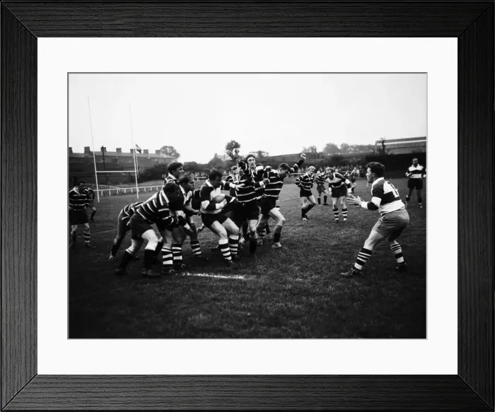 Framed Print : Nuneaton 8-31 Coventry, Rugby Union match, Wednesday 19th September 1962 Framed Print : Nuneaton 8-31 Coventry, Rugby Union match, Wednesday 19th September 1962