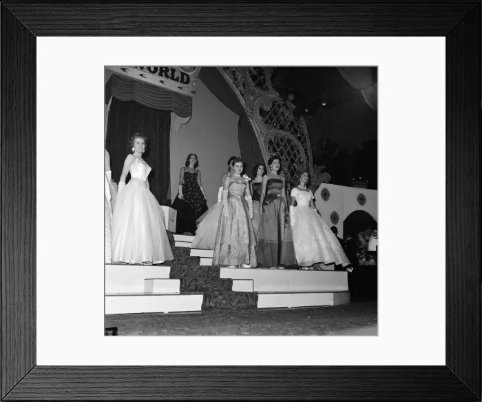 Framed Print : 18-year-old Marita Lindahl of Finland is awarded the title of MIss World 1957 Framed Print : 18-year-old Marita Lindahl of Finland is awarded the title of MIss World 1957