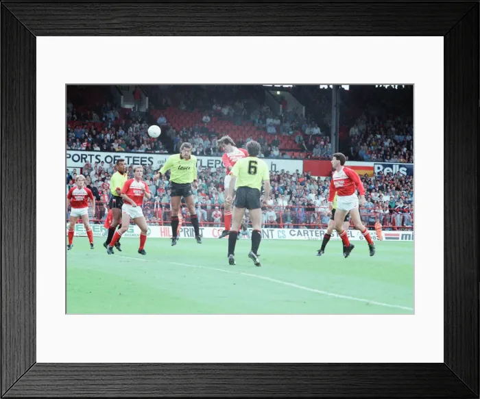 Framed Print : Middlesbrough 3-3 Sheffield United, Division Two league match at Ayresome Park
