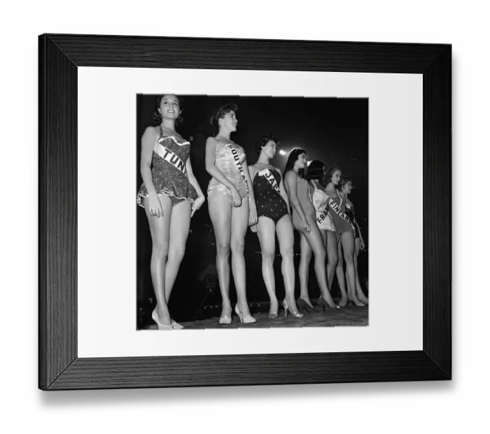 Framed Print : 18-year-old Marita Lindahl of Finland is awarded the title of MIss World 1957 Framed Print : 18-year-old Marita Lindahl of Finland is awarded the title of MIss World 1957