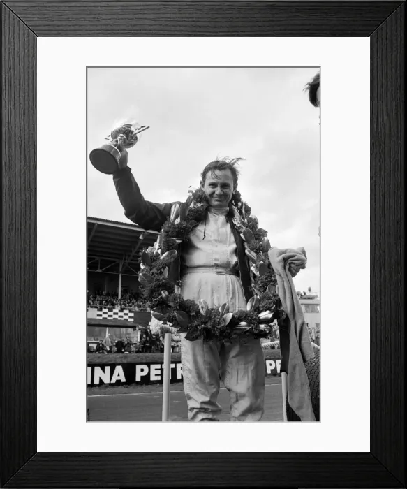 Framed Print : The Brands Hatch Race of Champions motor race for Formula one cars won by Bruce McLaren Framed Print : The Brands Hatch Race of Champions motor race for Formula one cars won by Bruce McLaren