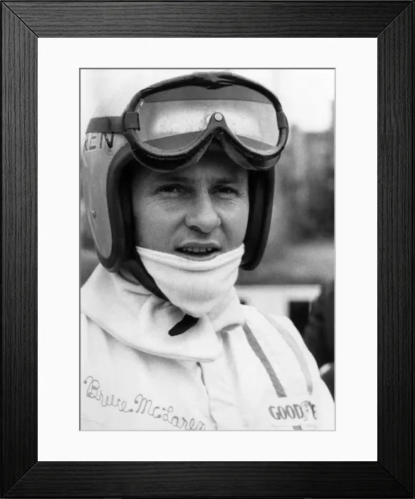 Framed Print : Portrait of Formula One motor racing driver Bruce McLaren. July 1968 Framed Print : Portrait of Formula One motor racing driver Bruce McLaren. July 1968