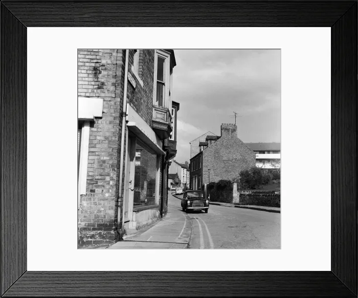 Framed Print : General street view looking down Allergate Terrace in Durham City, County Durham Framed Print : General street view looking down Allergate Terrace in Durham City, County Durham