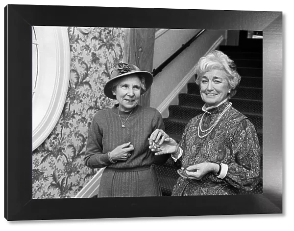 The retiring president of Huddersfield Womens Luncheon Club, Mrs Jean Gee (left)