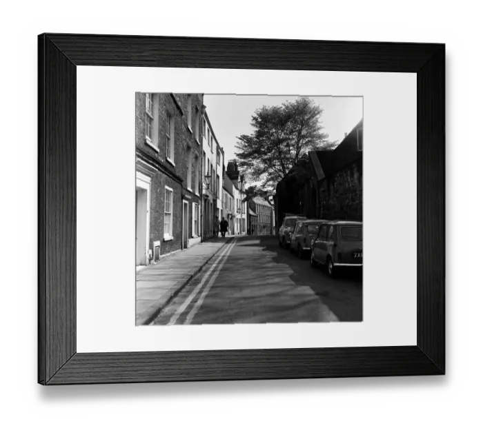 Framed Print : General street view of Durham City, County Durham. 24th May 1969