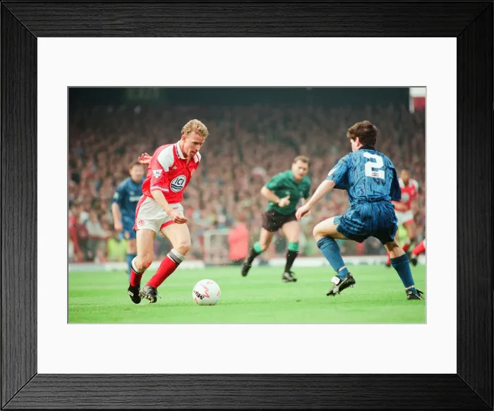 Framed Print : Middlesbrough 1-1 Manchester United, premier league match at Ayresome Park Framed Print : Middlesbrough 1-1 Manchester United, premier league match at Ayresome Park