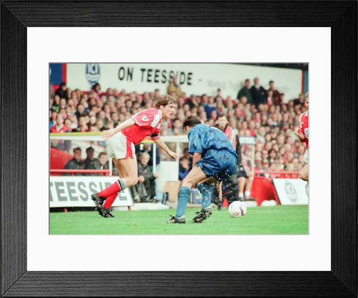 Framed Print : Middlesbrough 1-1 Manchester United, premier league match at Ayresome Park