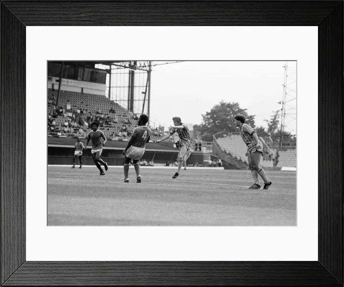 Framed Print : Coventry City v Zimbabwe, Pre Season Friendly at Highfield Road, Friday 19th August 1983 Framed Print : Coventry City v Zimbabwe, Pre Season Friendly at Highfield Road, Friday 19th August 1983