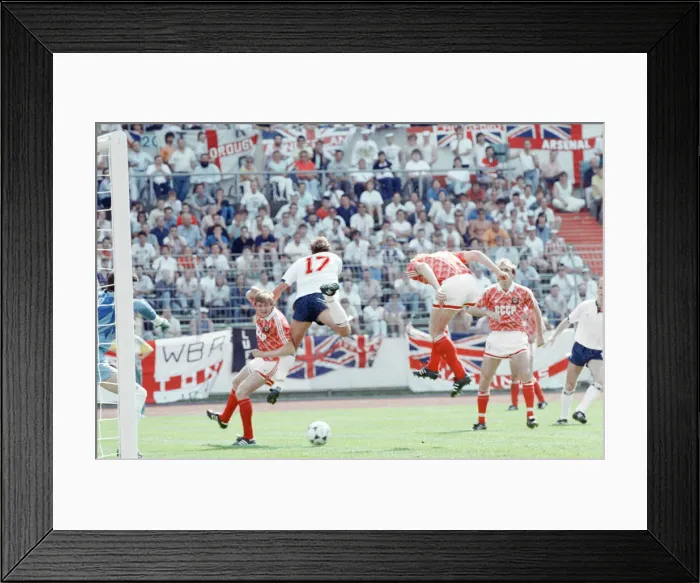 Framed Print : England v Soviet Union 1-3 1988 European Championships, Hanover Germany Group Match B