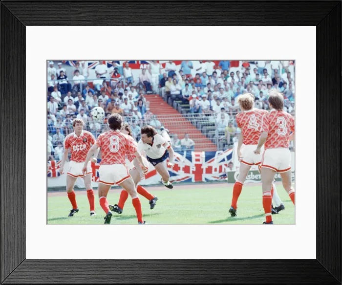 Framed Print : England v Soviet Union 1-3 1988 European Championships, Hanover Germany Group Match B