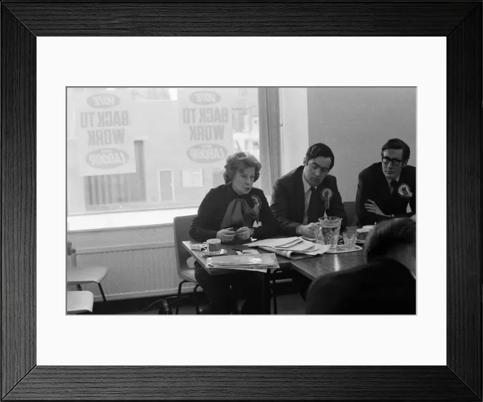 Framed Print : Barbara Castle, Member of Parliament for Blackburn, pictured campaigning in Salford Framed Print : Barbara Castle, Member of Parliament for Blackburn, pictured campaigning in Salford