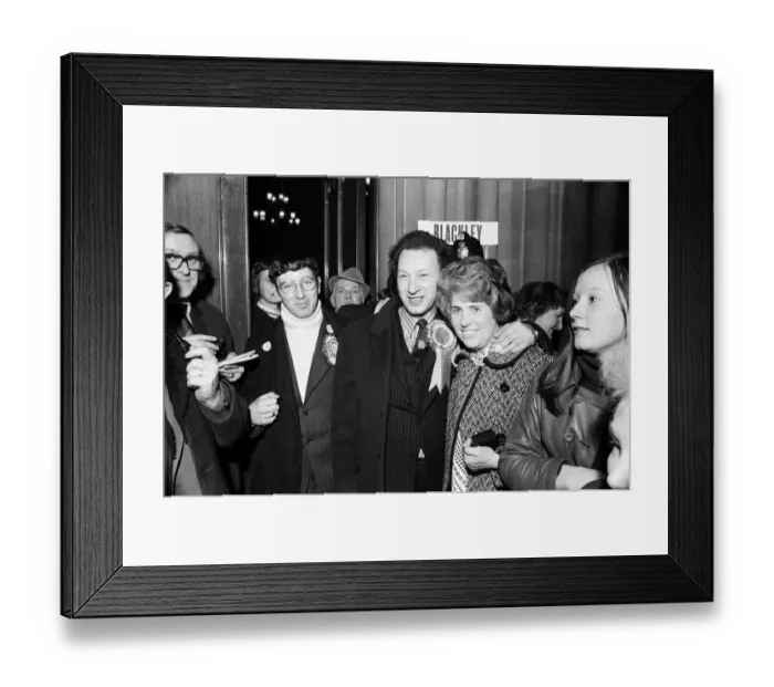 Framed Print : Paul Rose MP, celebrates after winning, continues to represent Labour as Member of