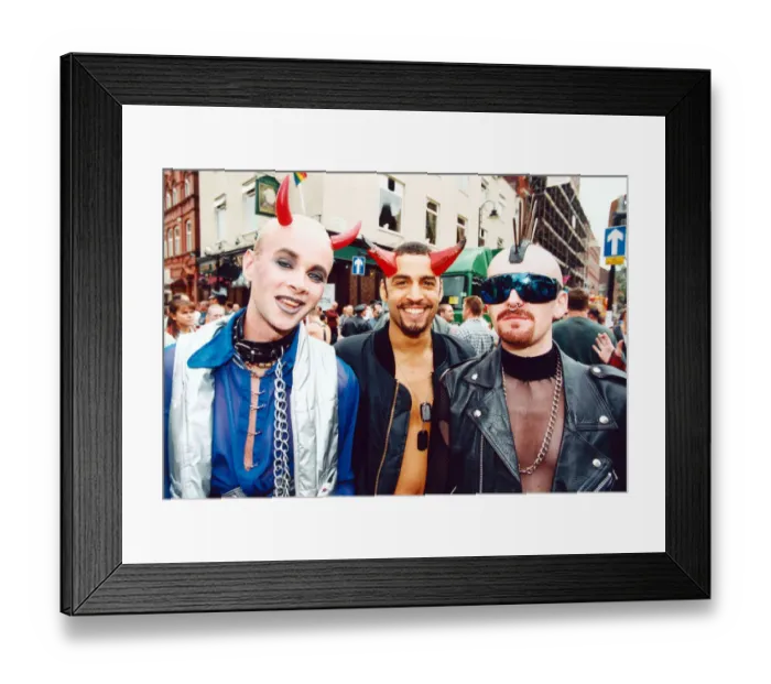 Framed Print : Revellers at Mardis Gras. 25th August 1995