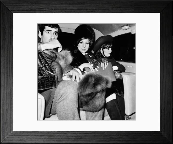 Framed Print : Barbra Streisand, Actress and Singer, arrives at London Heathrow Airport, 17th March 1966 Framed Print : Barbra Streisand, Actress and Singer, arrives at London Heathrow Airport, 17th March 1966