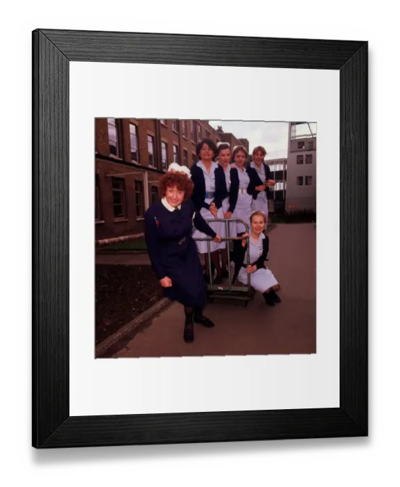 Framed Print : Carol Holmes from television programme Angels March 1978 Framed Print : Carol Holmes from television programme Angels March 1978