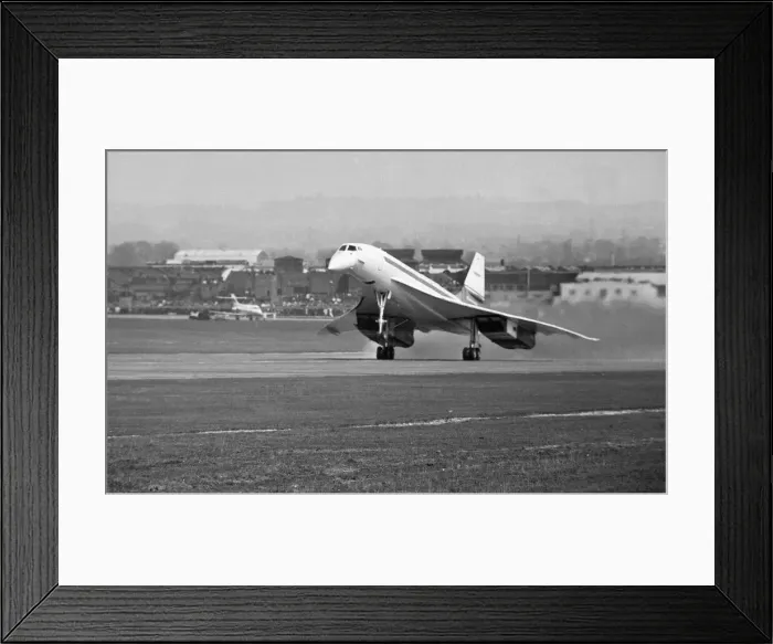 Framed Print : The first flight of UK-built Concorde prototype 002 from Filton near Bristol to RAF Framed Print : The first flight of UK-built Concorde prototype 002 from Filton near Bristol to RAF