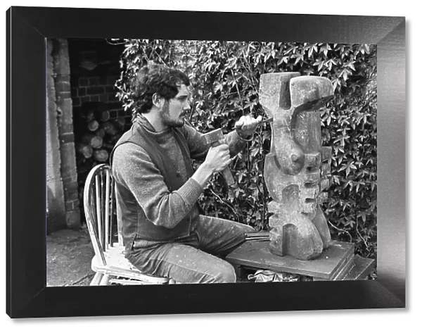 Oxfordshire sculptor John Buckley seen here at work in his Wallingford studio