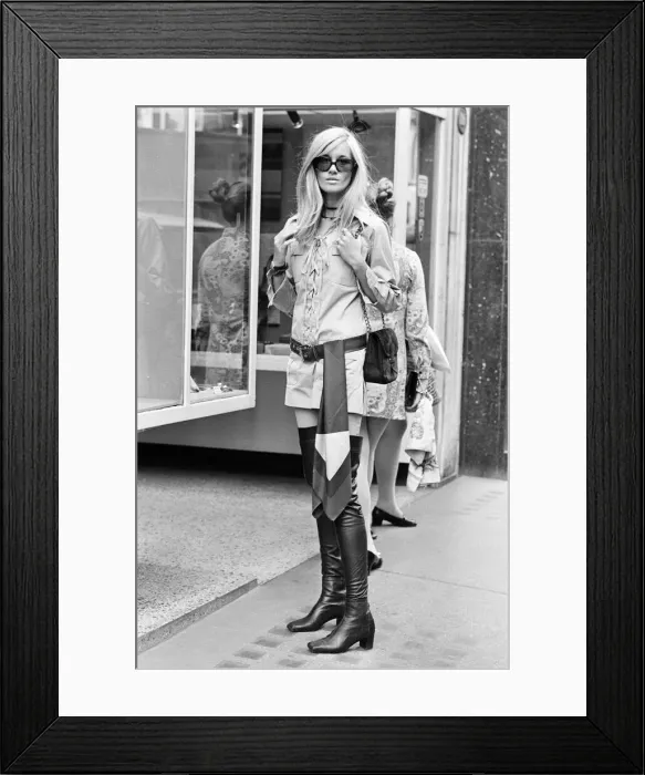 Framed Print : Betty Catroux, model and muse of Yves Saint Laurent pictured outside his first London