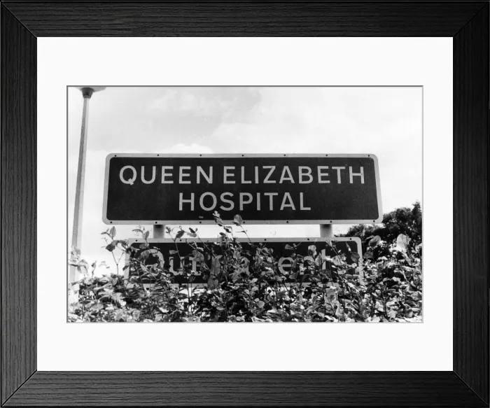 Framed Print : Queen Elizabeth Hospital, Sheriff Hill, Gateshead, England. 17th August 1989 Framed Print : Queen Elizabeth Hospital, Sheriff Hill, Gateshead, England. 17th August 1989