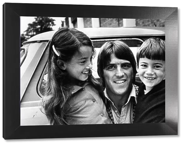 Everton footballer Bob Latchford with his children Richard (5) and Isobel (7)