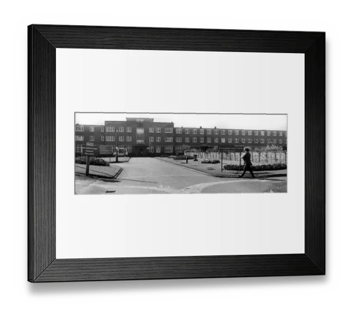 Framed Print : Queen Elizabeth Hospital, Sheriff Hill, Gateshead, England. 1st May 1975 Framed Print : Queen Elizabeth Hospital, Sheriff Hill, Gateshead, England. 1st May 1975