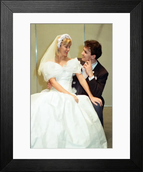 Framed Print : The National Bridal Fair held at the NEC. Kim Dobson, wearing a dress from Genevieve Framed Print : The National Bridal Fair held at the NEC. Kim Dobson, wearing a dress from Genevieve