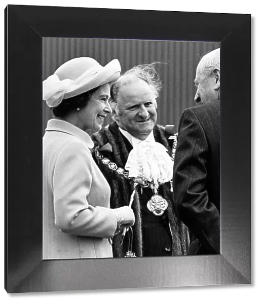 Queen Elizabeth II visits Cleveland during her Silver Jubilee tour. 14th July 1977